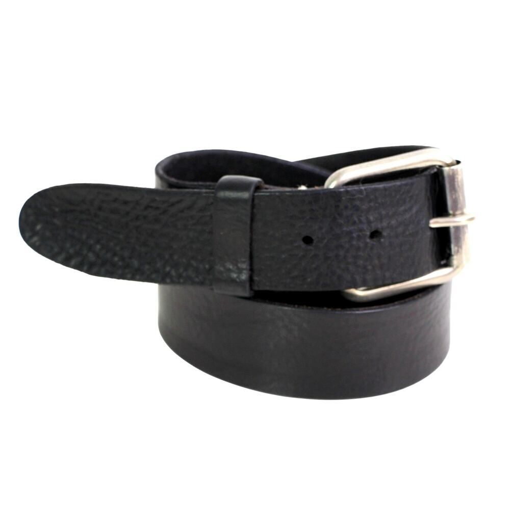 Berge BLACK GENUINE LEATHER 1 3/8"Wd CLASSIC CASUAL DRESS MEN'S BELT 38/95 (A62